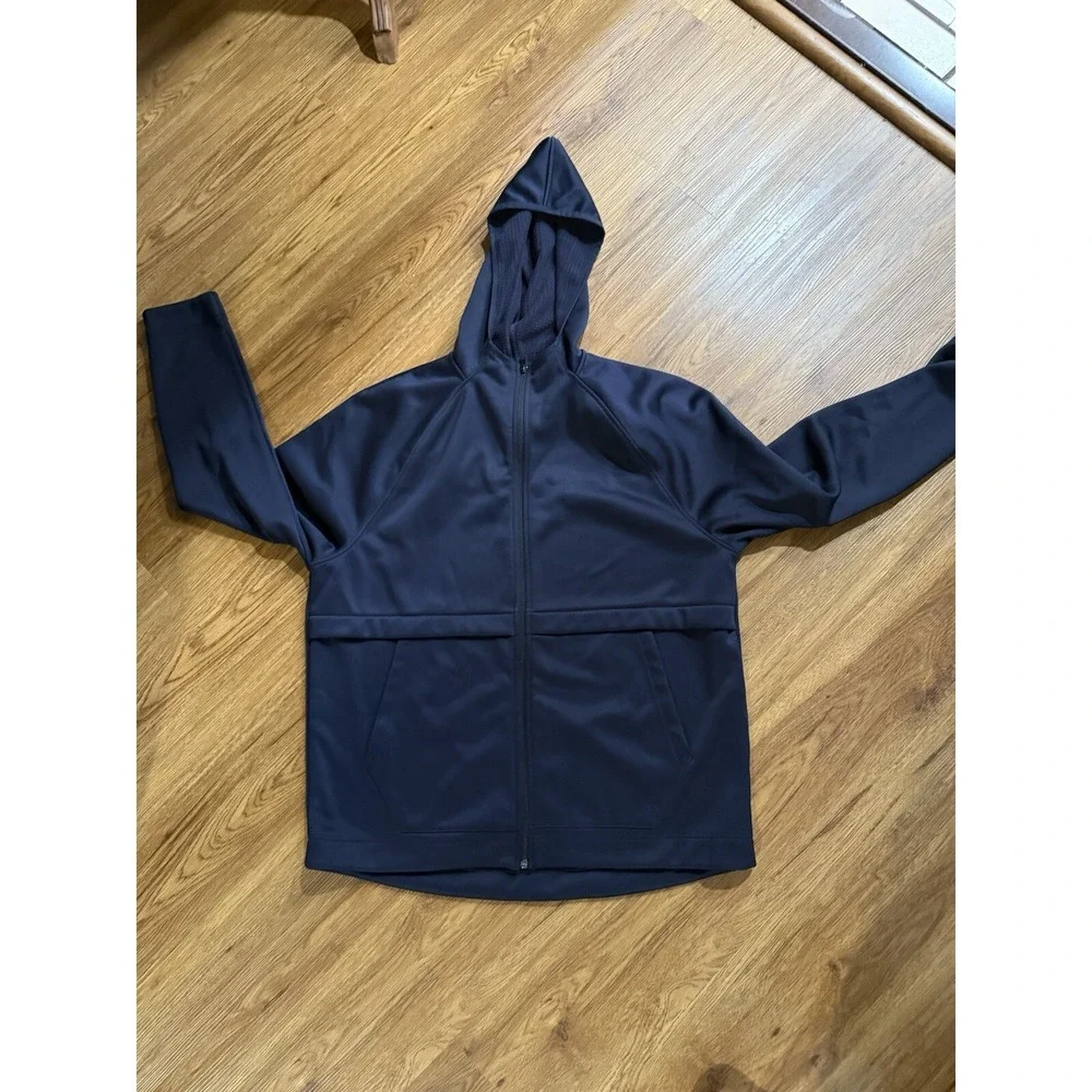 Banana‎ Republic Men's Full Zip Hoodie Long Sleeve Navy Size XL, Waffle Interior